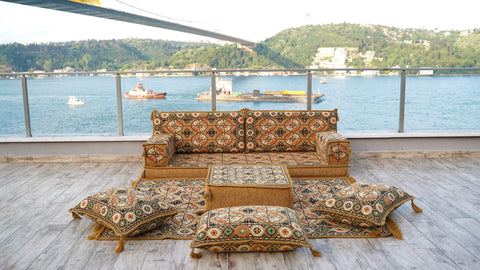 Single Sofa Set, Moroccan Sofa, Turkish Sitting Pillows