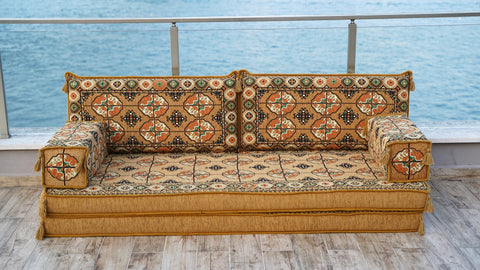 8 Thickness Loveseat, Floor Cushions Set, Turkish Sofa