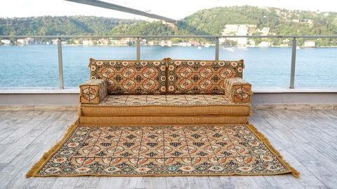 8 Thickness Single Seating Sofa, Moroccan Sofa, Turkish Sitting Pillows