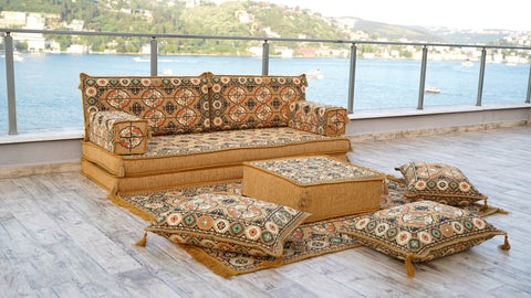 Single Sofa Set, Moroccan Sofa, Turkish Sitting Pillows