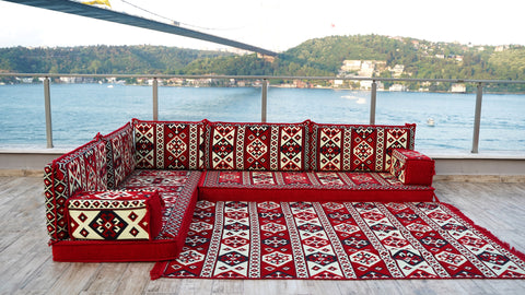 L Shaped Floor Cushions, Floor Sofas, Turkish Sofa Set