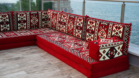 L Shaped Floor Cushions, Floor Sofas, Turkish Sofa Set