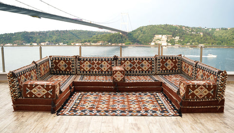 8 Thickness U Sofa Set, Arabic Majlis, Turkish Sofa, Moroccan Sofa, Floor Seating Set