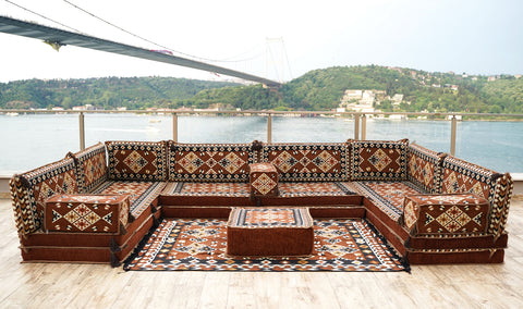 8 Thickness U Sofa Set, Arabic Majlis, Turkish Sofa, Moroccan Sofa, Floor Seating Set