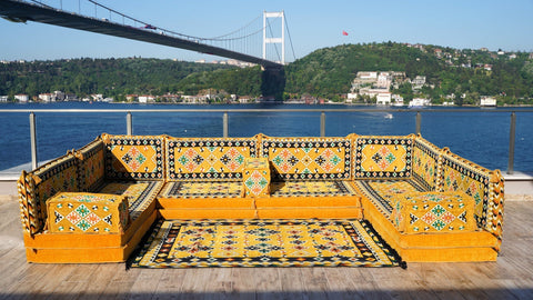 8 Thickness U Sofa Set, Floor Seating Sofa, Moroccan Sofa Set, Majlis Sofa Set
