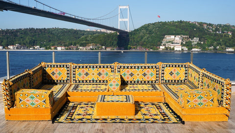 8 Thickness U Sofa Set, Floor Seating Sofa, Moroccan Sofa Set, Majlis Sofa Set