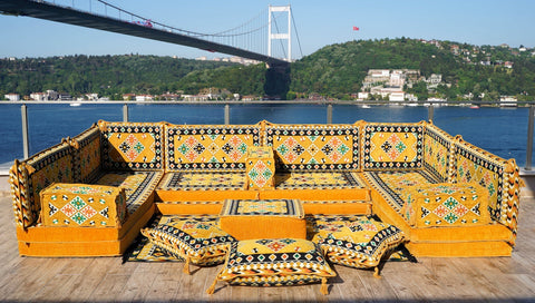 8 Thickness U Sofa Set, Floor Seating Sofa, Moroccan Sofa Set, Majlis Sofa Set