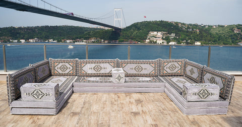 8 Thickness U Sofa Set, Arabic Sofa, Turkish Seating Set, Majlis Sofa Set