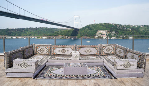 8 Thickness U Sofa Set, Arabic Sofa, Turkish Seating Set, Majlis Sofa Set