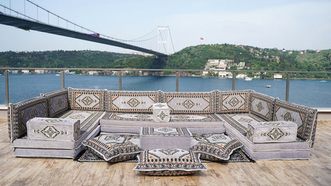 8 Thickness U Sofa Set, Arabic Sofa, Turkish Seating Set, Majlis Sofa Set