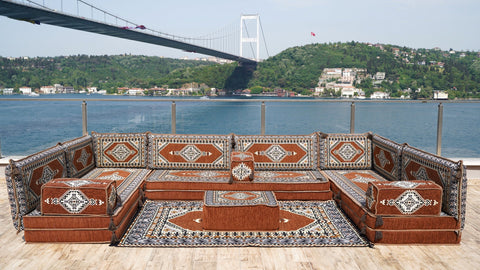 8 Thickness U Sofa Set, Arabic Sofa Set, Turkish Sofa, Floor Cushions, Moroccan Sofa
