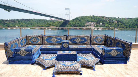 8 Thickness U Sofa Set, Floor Cushions, Moroccan Sofa Set, Arabic Jalsa Seating