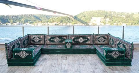 8 Thickness U Sofa Set, Turkish Seating Set, Moroccan Sofa, Arabic Floor Seating