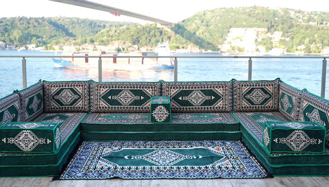 8 Thickness U Sofa Set, Turkish Seating Set, Moroccan Sofa, Arabic Floor Seating