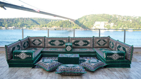 8 Thickness U Sofa Set, Turkish Seating Set, Moroccan Sofa, Arabic Floor Seating