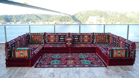 8 Thickness U Sofa Set, Moroccan Sofa Seating, Floor Sofa, Turkish Seating Cushions