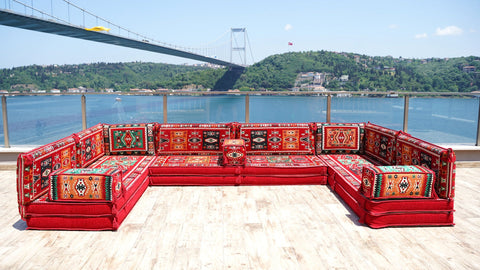 8 Thickness U Sofa Set, Moroccan Sofa Seating, Turkish Seating Cushions