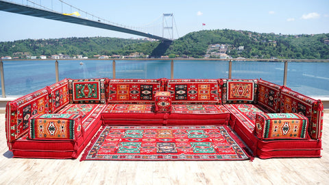 8 Thickness U Sofa Set, Moroccan Sofa Seating, Turkish Seating Cushions