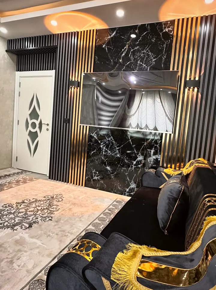 Arabic Star Royal Palace Majlis in Black Velvet and Gold
