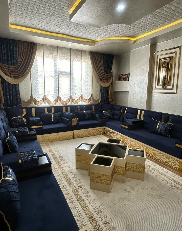 Royal Jalsah, Custom Made: Navy Seats with Cream Backrests